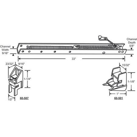 Strybuc 33in Window Channel Balance 60-322-1